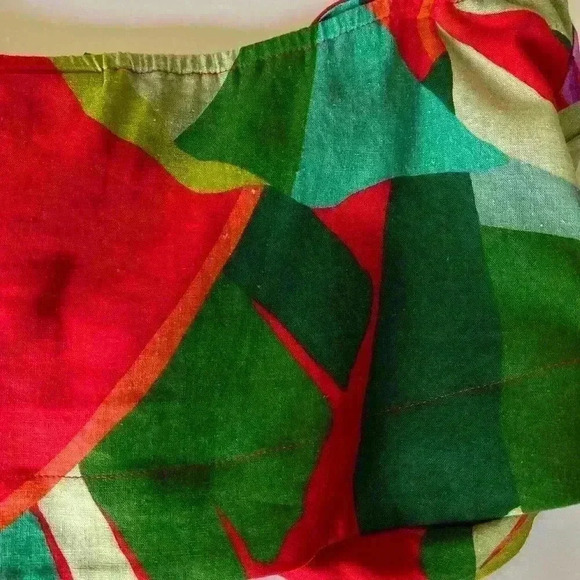 Farm Rio Heliconia Linen Blend Tropical Strapless Top. - Picture 6 of 7